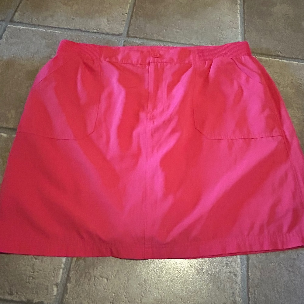 Christopher & Banks Pink Active Skort Size 16 Elastic Waist Pockets Sporty